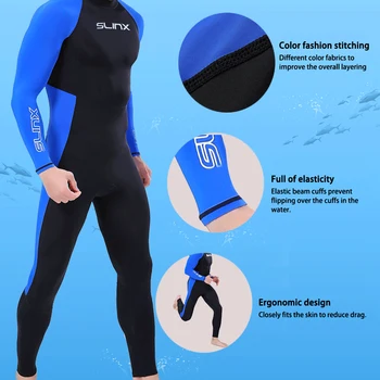 Oamenii de Scafandru Surfing, Înot Maneca Lunga Zip Spate Plin Costum Sport pentru Scuba Diving
