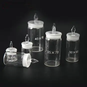 4 buc 6 buc 10buc Transparent de Sticlă, Laborator, flacoane de Cântărire articole din Sticlă Sticlă Sigilată Pentru Experiment