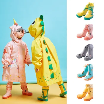 Unicorn Copii Ploaie Cizme Fată Băiat Impermeabil Pantofi Noi de Desene animate Imprimate de Moda pentru Copii Cizme de Cauciuc Non-alunecare Pantofi de Apa Copii