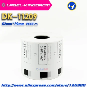 50 Refill Role Compatibile DK-11209 Eticheta 62mm*29mm 800Pcs Compatibil pentru Brother Imprimantă de Etichete Hârtie Albă DK11209 DK-1209