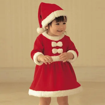 Copil De Crăciun Moș Crăciun Costum Copil Cosplay Băieți Haine Cu Maneci Lungi Toddler Girls Roșu Rochie De Copil Drăguț Copil Rochie De Iarna