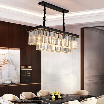 Aur sau Negru Nou Cristal Moderne Luminile Led Pentru Camera de zi Sala de Mese Bucatarie Bar etc Home Deco Lampă de Pandantiv