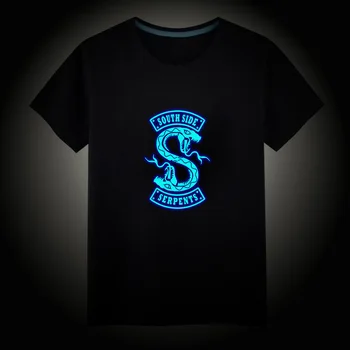 Southside Șerpi Riverdale Șarpe Bărbați Fluorescente Luminoase T-shirt Casual Unisex Topuri Vesta Tricouri maneca Scurta Tricou Copii
