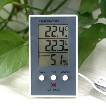 Digital Termometru Higrometru Interior, în aer liber Temperatură și Umiditate Metru C/F Ecran LCD Senzor Sonda Stație Meteo Fierbinte de vânzare