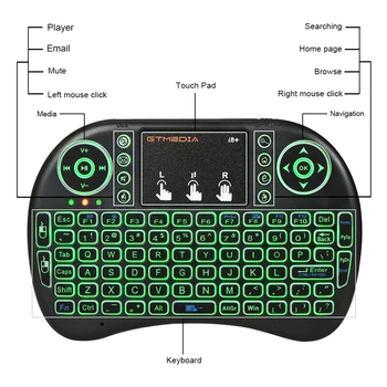 Gtmedia i8+ tastatura Mini Tastatura Wireless 2.4 GHz Wireless Keyboard Mouse-ul de Aer Cu Telecomandă cu Touchpad Tastatură Pentru Android