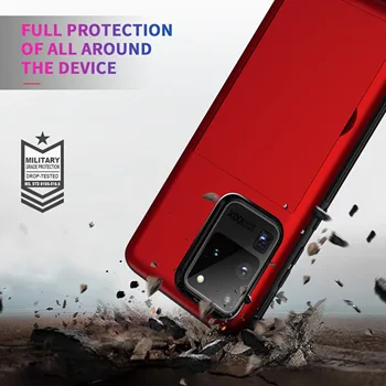 Pentru Samsung Galaxy S20 S20Ultra Caz Invizibil Suportul de Afaceri Capacul de Carduri 2-in-1 Pentru a Proteja Telefonul Mobil Caz