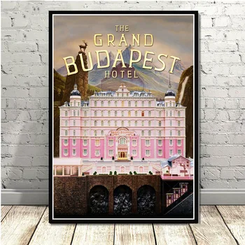 Decor Acasă Poster Canvas Wall Art Print Fierbinte Grand Budapest Hotel Film Clasic De Benzi Desenate Cadou Pictura Dormitor Tablou Fara Rama