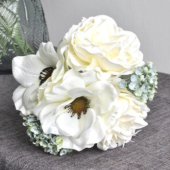 NOI Nordic bujor buchet de anemone de nunta buchet de mireasa de matase flori artificiale DIY album flores artificiales cameră decor