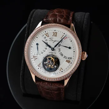 SEA GULL tourbillon funcție de mișcarea mecanică barbati ceas de afaceri de top wristwatchs piele strapgift fashional ceas mecanic