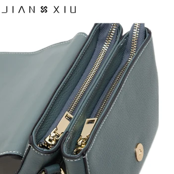 JIANXIU Brand Autentic Genți de mână din Piele Litchi Texture Femei Saci de Messenger Branduri Renumite Geantă de mână 2019 Umăr Geanta Tote 2 Culori