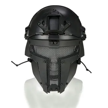Tactic, Mască de Protecție Pentru ochiurilor de Plasă de Oțel Complet Fata de Vânătoare Airsoft Paintball Tir de Scrimă a CS Sparta Joc Casca de Protectie