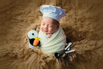 Nou-Născut Fotografie Pălărie Bucătar-Temă De Copii Fotografie Micul Bucătar Bucătar Copil Pălărie Trompeta