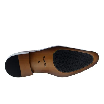 FELIX CHU Design Italian din Piele de Nunta pentru Barbati Wingtip Pantofi Brogue Lace Up Rochie Formale Pantofi Biroul de Partid Oxford Maro