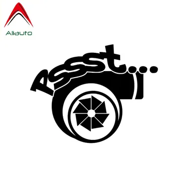 Aliauto Personalitate Amuzant Autocolant Auto Pssst Turbo de Vinil Decal pentru Curse Supapa de siguranță a Deșeurilor Poarta Decal Negru/Argintiu,17cm*13cm