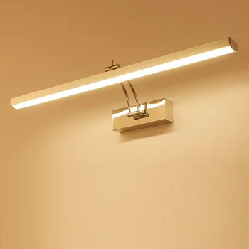 LED-uri de Lumină Oglindă 40-50cm Impermeabil Cosmetice Moderne Lampă de Perete Inox Baie tranșee lămpi de iluminat de Cabinet Lumini de Decor