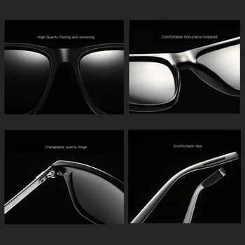 Aluminiu Magneziu Polarizat ochelari de Soare Barbati Oglindă Pătrat Ochelari de Soare Brand pentru Femei de sex Masculin de Conducere Ochelari UV400 Ochelari de Nuante