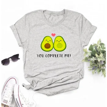Foarfeci pentru Femei de Imprimare de Moda T-shirt Tee Amuzant Avocado Broasca Print Short Sleeve Top Fata de Cadou Top 2020 Fibre de Poliester