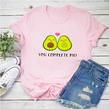 Foarfeci pentru Femei de Imprimare de Moda T-shirt Tee Amuzant Avocado Broasca Print Short Sleeve Top Fata de Cadou Top 2020 Fibre de Poliester