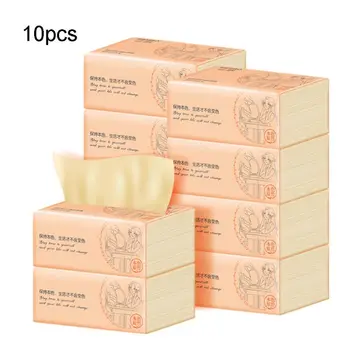 10 Pachete de Bambus Pulpa 3-Straturi de Hârtie de Toaletă Prosoape Servetele Faciale Țesuturi de uz Casnic 667D