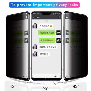 IIRROONN Pentru Huawei P20 Confidențialitate Anti-Peeping din Sticla Temperata Pentru Huawei P20 pro Ecran Protector Pentru Huawei P20 lite