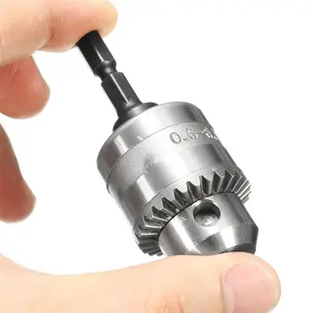 0.6-6mm burghie Drill Chuck Adaptor Convertor Schimbare Rapidă prindere Hexagonal cu Cheie Converti Impact Driver Instrument de Putere pentru prelucrarea Lemnului