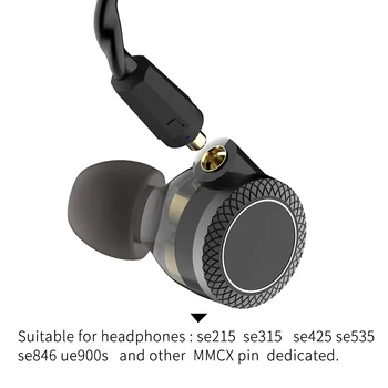 OKCSC Căști Conector MMCX Cablu OFC cu Microfon de 3,5 mm Mufă Ear Hook Design Upgrade Cabluri pentru shure se215 westone w80