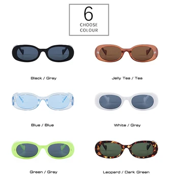 DECI&EI de Moda Oval ochelari de Soare Femei Vintage Jeleu Ceai Verde Ochelari de Trend Nuante UV400 Bărbați Ochelari de Soare