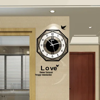 NOI Geometrice Nord-Europene Ceas de Perete Stil Modern, Cameră de zi de Design Creativ Moda Ceasuri Cu Autocolant de Perete Decor Acasă