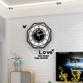 NOI Geometrice Nord-Europene Ceas de Perete Stil Modern, Cameră de zi de Design Creativ Moda Ceasuri Cu Autocolant de Perete Decor Acasă
