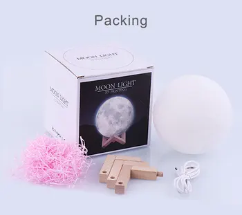 Personalizate Luna Lampa Foto/Text Particularizat Imprimare 3D Moon Lampa Veioza Personalizate Personalitate Lunar de Încărcare USB Lampă de Noapte