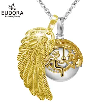 Eudora moon star angel Armonie bola ball Colier Pandantiv cu Aripi de aur Chime minge Bijuterii Cadou de nunta pentru femei Gravide copil