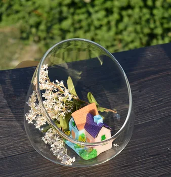 1 BUC 2 dimensiune Oblic gura sticlă moss cărnoase micro peisaj ecologic micro peisaj sticla vaza de sticla meserii JY 1187