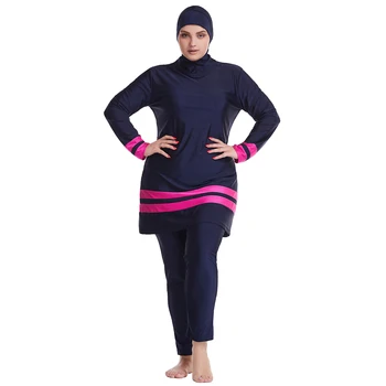 Complet Acoperite Doamnelor Costume de baie Musulman Hijab+Maneca Lunga+pantaloni 3pcs Islamic Costume de baie Plus Dimensiune Scufundări, Surfing, Înot Rash Guards