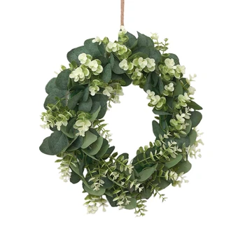 44cm Artificial Verde Coronita Ghirlanda de Crăciun Pandantiv Decor Acasă DIY Ghirlande Agățat Ușă, Fereastră, Perete Decoracion