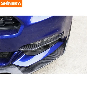 SHINEKA ABS Mașină de Ceață Față Lumina Pleoapa Decor Capacul Ornamental Benzi Autocolante Pentru Ford Mustang-2018 Styling Auto Accesorii