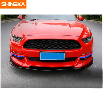SHINEKA ABS Mașină de Ceață Față Lumina Pleoapa Decor Capacul Ornamental Benzi Autocolante Pentru Ford Mustang-2018 Styling Auto Accesorii