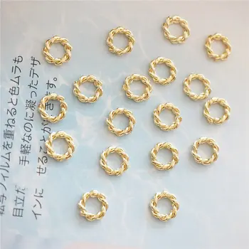 100buc Aur Gol poftă de mâncare Cerc 6mm 3D Aliaj de Unghii Arta de metal Stras manichiura unghii accesorii de decorare arta de unghii DIY farmece
