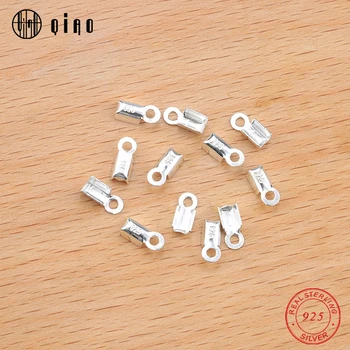 10BUC 8*3mm Argint 925 din piele de Cablu Sertizare End Margele Catarama Sfaturi Incuietoare Cabluri Conectori Pentru Colier Bracelelet face