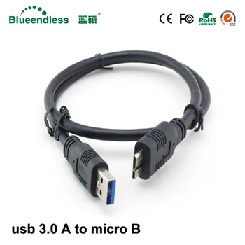 50cm USB 3.0 a la Micro-B cablu usb 3.0 cablu de extensie de linie de date pentru dispozitivele Wireless și MP3 MP4 player și aparat de fotografiat