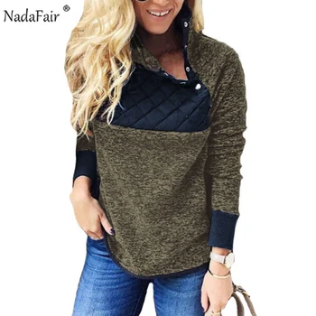 Nadafair Supradimensionate Fleece Hoodie Pentru Femei Toamna Faux Blana Mozaic Guler Casual Plus Dimensiune Hanorac De Iarna Pentru Femeie Pulovere