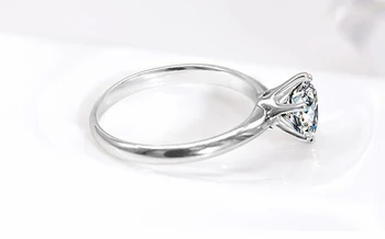 YANHUI Cu Certificat Inel Solitaire Real Argint 925 7mm 1.5 ct Sona Diamond de Nunta Inele de Bandă Femei Bijuterii de Mireasă