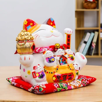 Strongwell Japoneze Mare Noroc Pisici Figurina Din Ceramica Creative Acasă Decorare Accesorii Royal Pisica Feng Shui Decor Ambarcațiuni