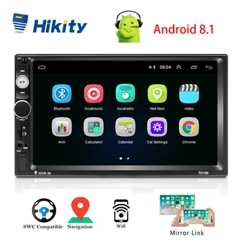 Hikity 2 Din Radio Auto 7010B Auto Universal Player Multimedia GPS Buletooth Stereo Auto Pentru Hyundai Nissian Toyota KIA