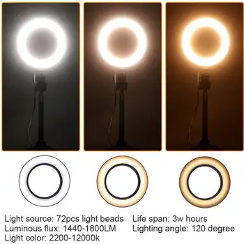 Selfie Estompat LED Lumină Inel cu Trepied Suport de Fotografie de Iluminat Profissional Camera de Machiaj Foto Ring Lampa YouTube TikTok