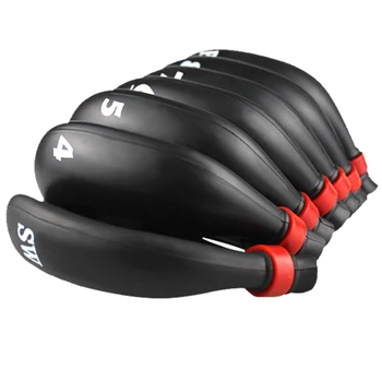 9Pcs/Set Golf Club de Fier Capul Acoperă Protectori cu snur Negru din PVC Pană Crosa Headcovers