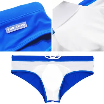 AIMPACT Barbati Bikini Sexy Albastru Pur Trunchiuri de Înot pantaloni Scurți Altă Cordon Detașabil Padder Plaja mare de costume de Baie pentru Om AM8128