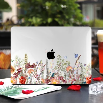 Florale Imprimare Greu Caz Laptop Pentru Macbook Pro Retina 11 12 Air Pro 15 16 2020 A2251 A2289 A2338 A2179 Atingeți bara de Cristal Acoperi