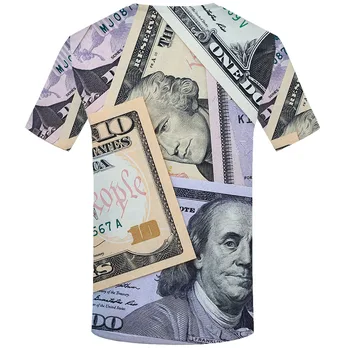 KYKU Brand Dolar tricou Barbati Statele Unite ale americii Tricouri Casual Bani Anime Haine Vintage Tricou Imprimat Amuzant Tricou de Imprimare
