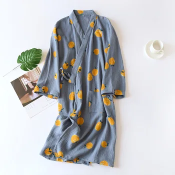 2021 Japonez Stil Kimono Primavara-Vara Noi Bumbac Crepe Doamnelor Subțire Cămașă De Noapte Pentru Femei Halat De Baie Halat De Servicii De Origine Pijamale