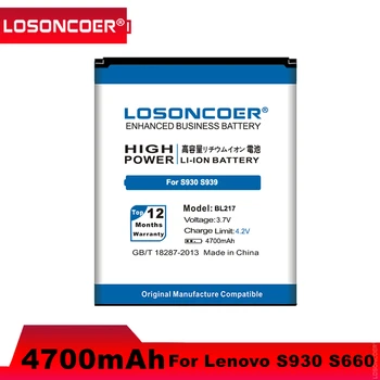 LOSONCOER Noi 4700mAh BL217 Utilizare a Bateriei Pentru Lenovo S930 S939 S938T Baterie Telefon Mobil+Repede Ajunge